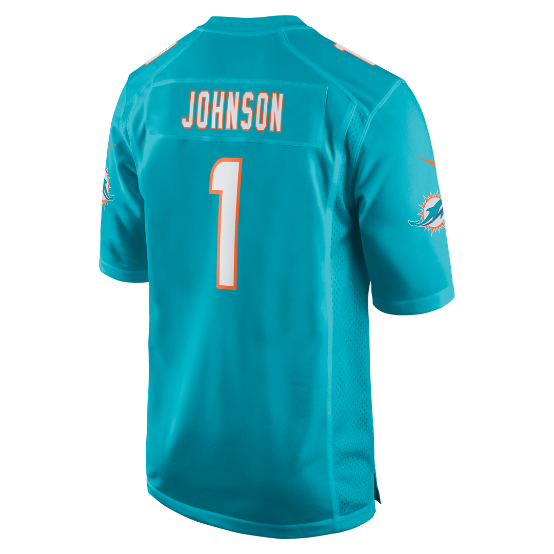 Chris Johnson Miami Dolphins Nike 2026 NFL Draft First Round Pick No. 27 Team Game Jersey - Aqua Official NFL Team Apparel Football Fan Gear