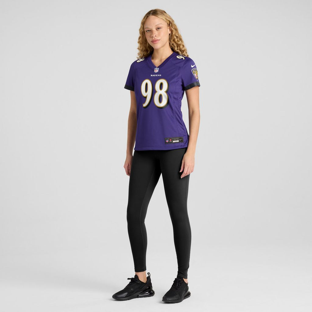 Travis Jones Baltimore Ravens Nike Women's Player Game Jersey - Purple Official NFL Team Apparel Football Fan Gear