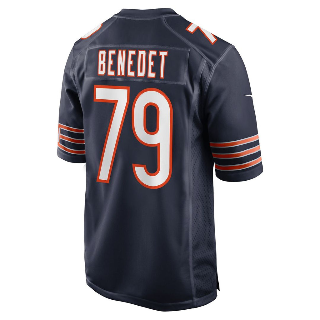 Theo Benedet Chicago Bears Nike Team Game Jersey - Navy Official NFL Team Apparel Football Fan Gear