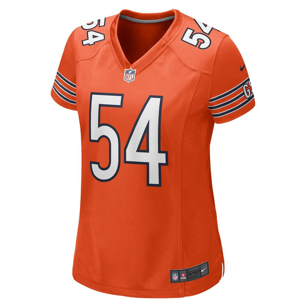 Brian Urlacher Chicago Bears Nike Women's Retired Player Jersey - Orange Official NFL Team Apparel Football Fan Gear