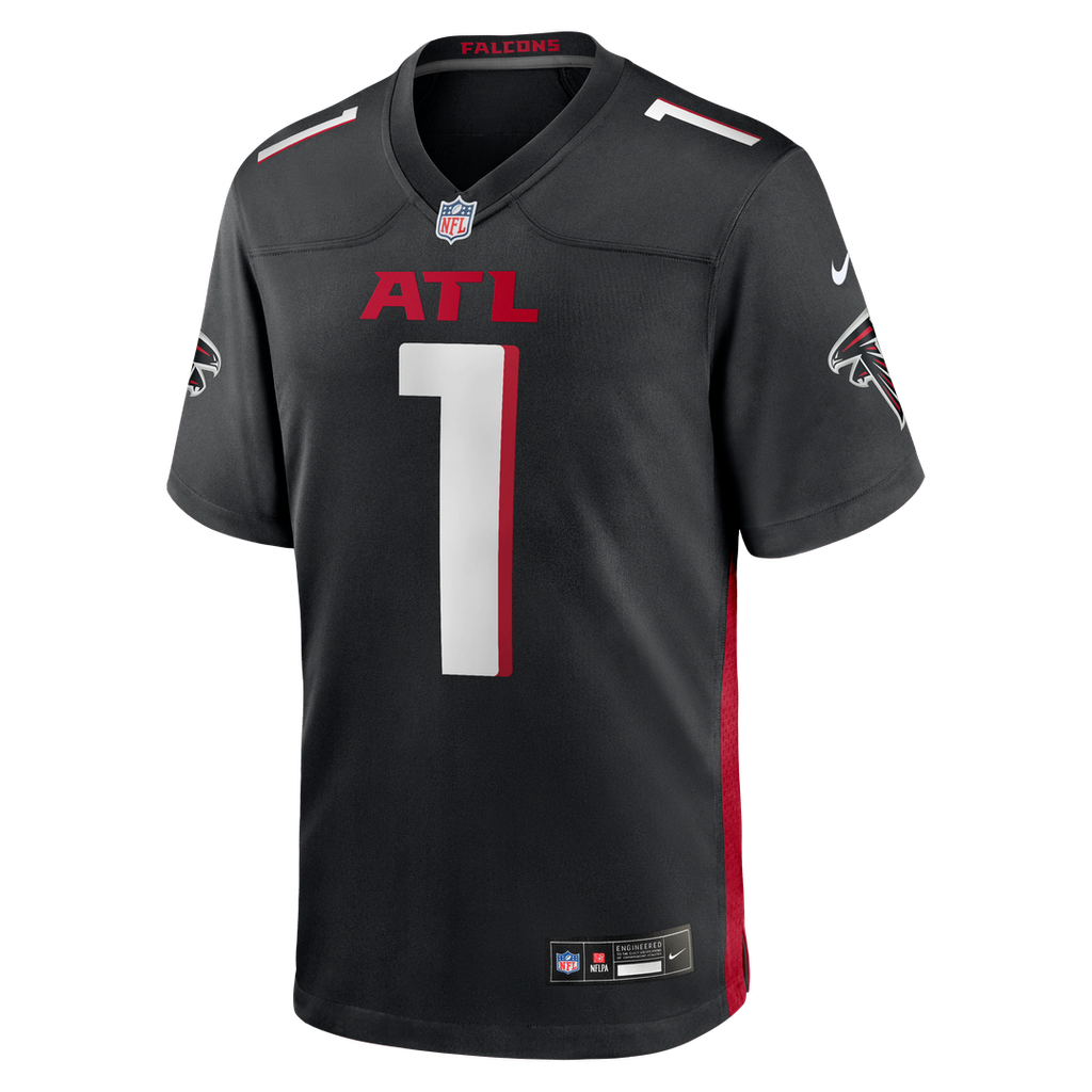 Number 1 Groom Atlanta Falcons Nike Game Jersey - Black Official NFL Team Apparel Football Fan Gear
