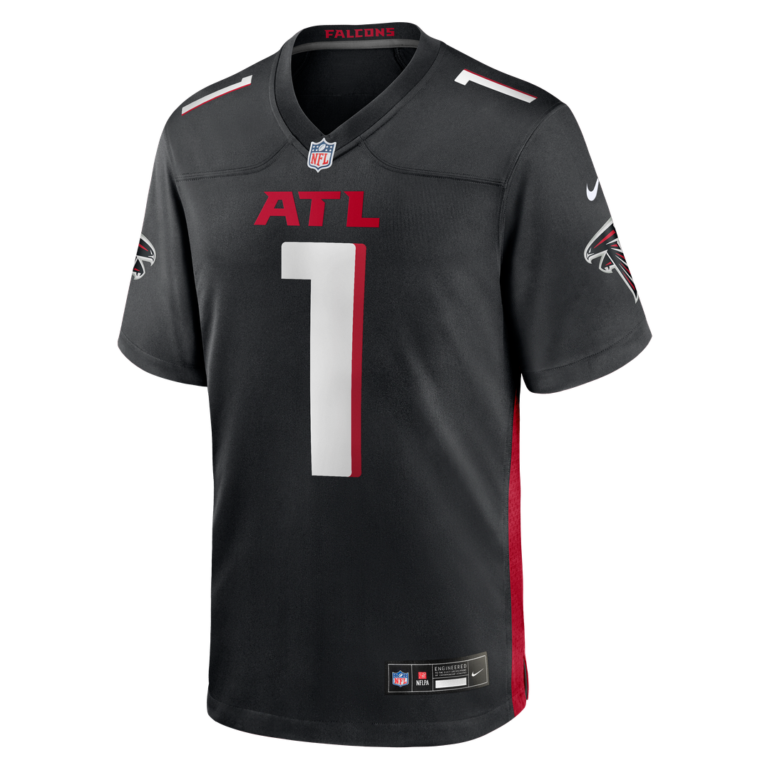 Number 1 Groom Atlanta Falcons Nike Game Jersey - Black Official NFL Team Apparel Football Fan Gear