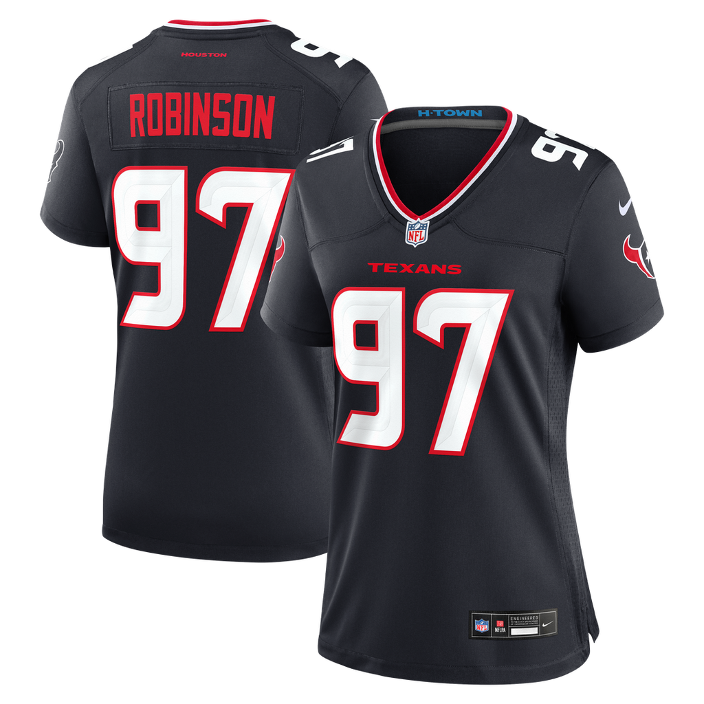 Dominique Robinson Houston Texans Nike Women's Team Game Jersey - Navy Official NFL Team Apparel Football Fan Gear