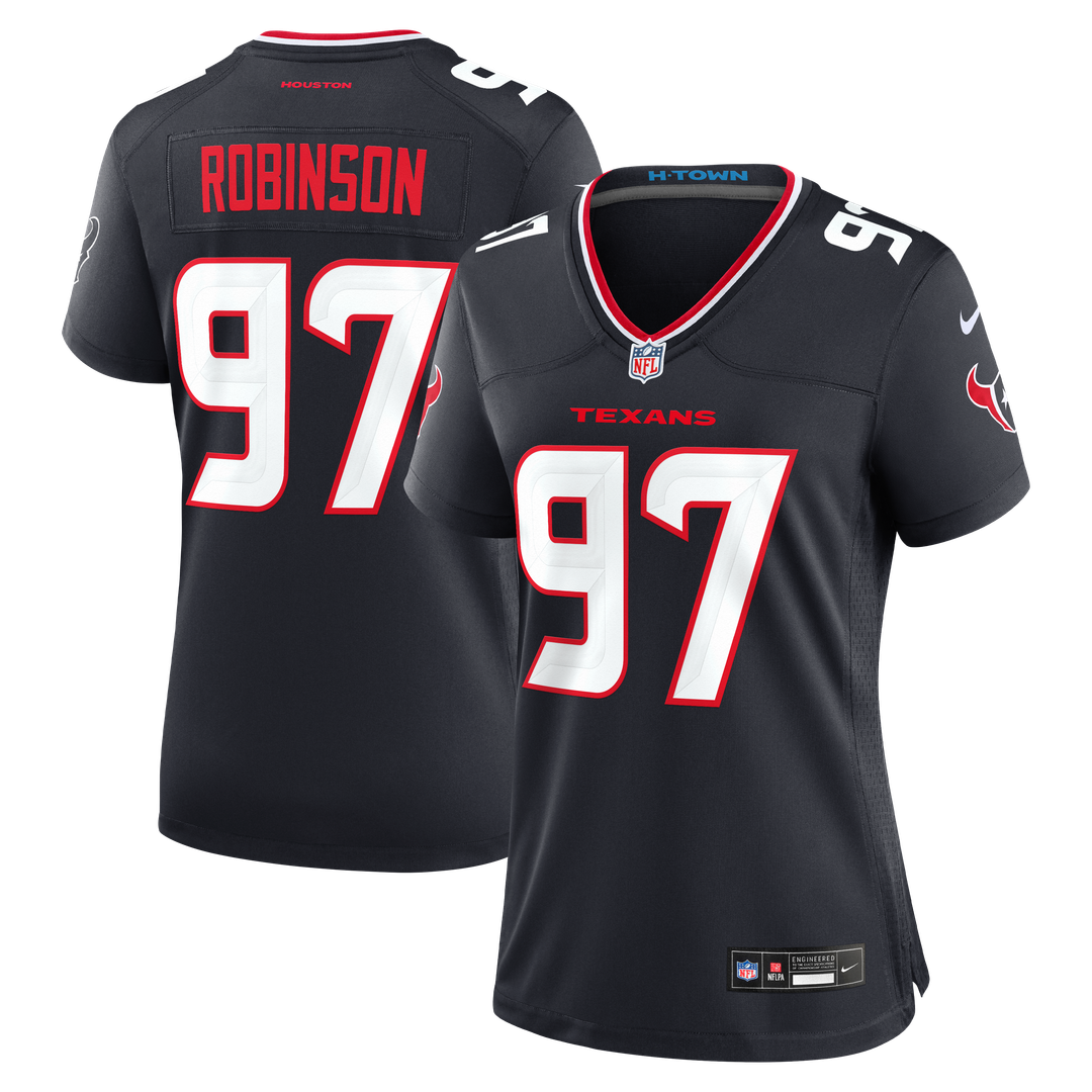 Dominique Robinson Houston Texans Nike Women's Team Game Jersey - Navy Official NFL Team Apparel Football Fan Gear