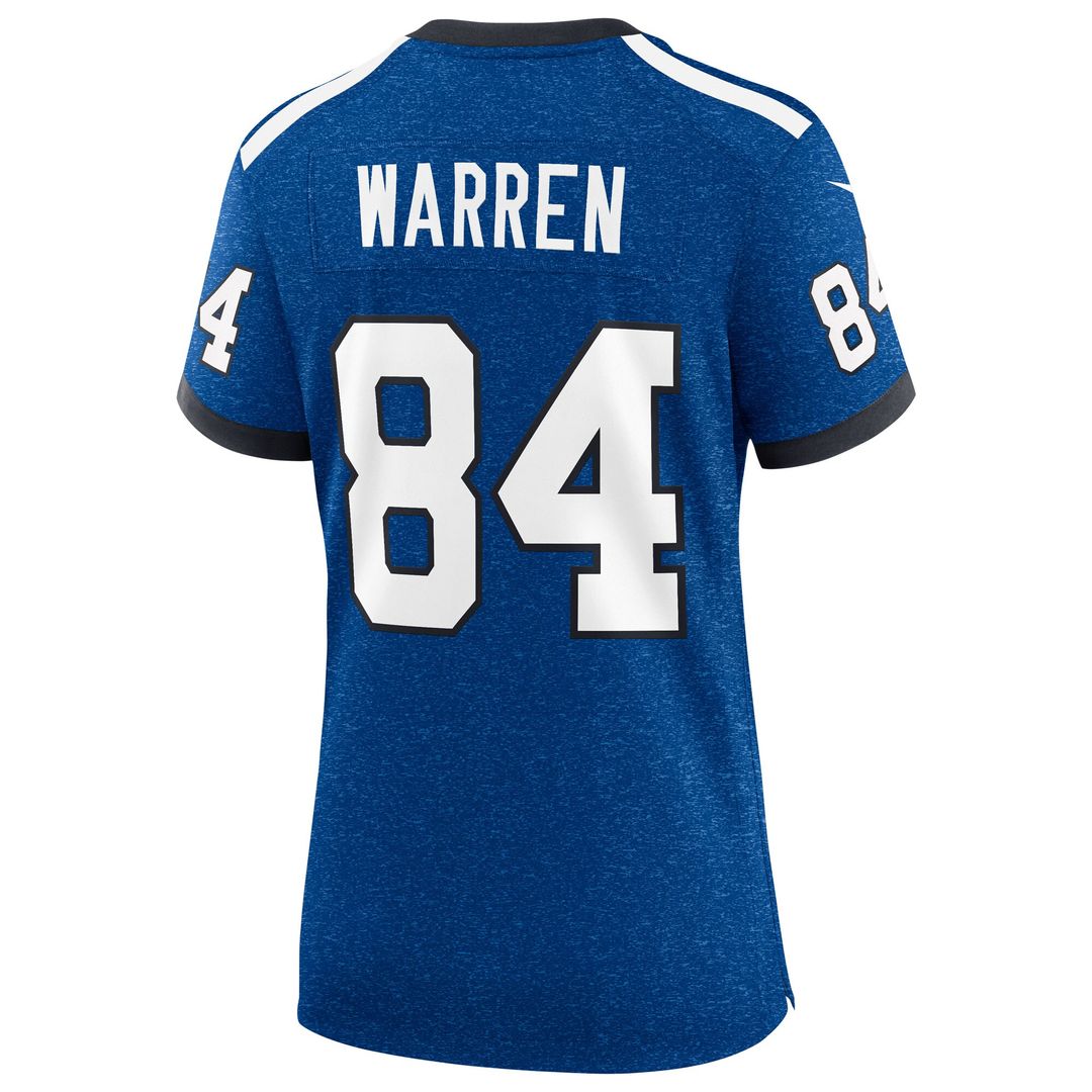 Tyler Warren Indianapolis Colts Nike Women's Alternate 2 Indiana Nights Game Jersey - Heather Royal Official NFL Team Apparel Football Fan Gear