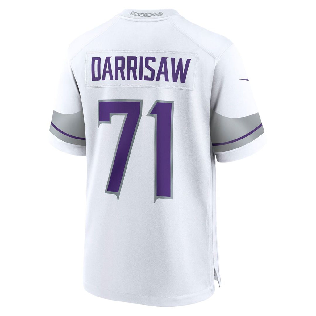 Christian Darrisaw Minnesota Vikings Nike Alternate Game Jersey - White Official NFL Team Apparel Football Fan Gear