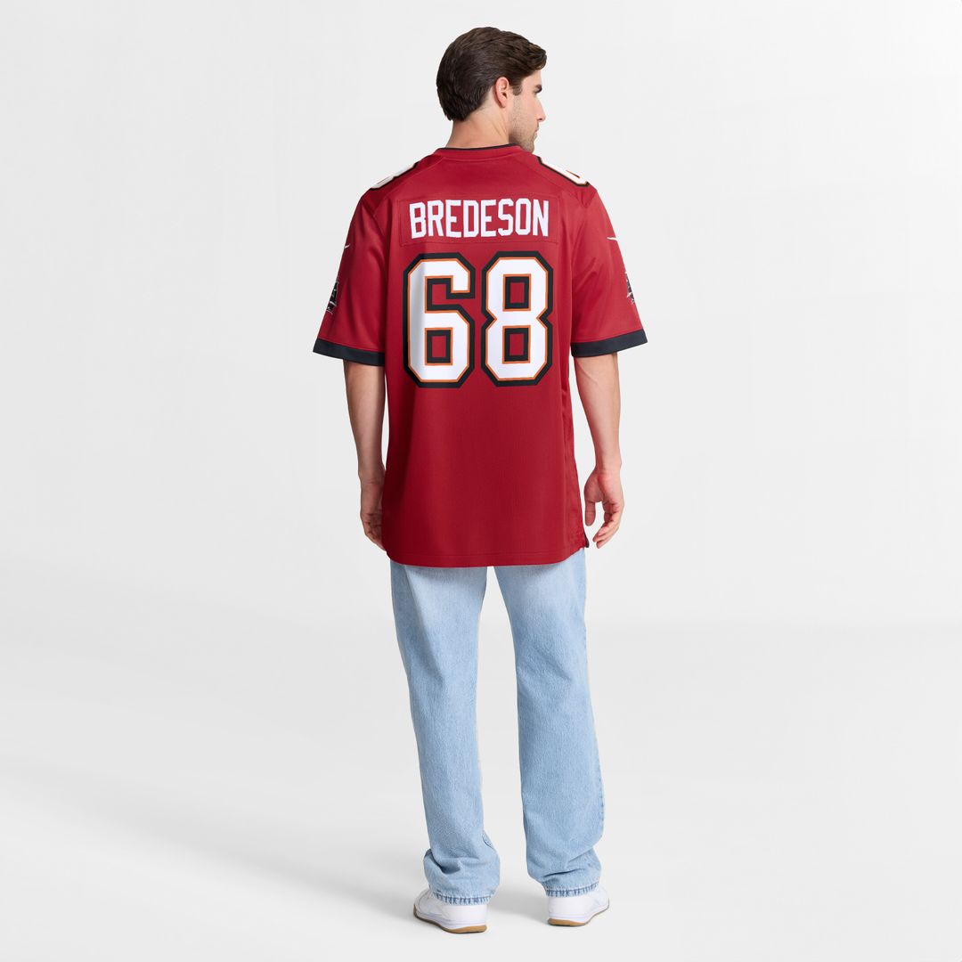 Ben Bredeson Tampa Bay Buccaneers Nike Game Jersey - Red Official NFL Team Apparel Football Fan Gear