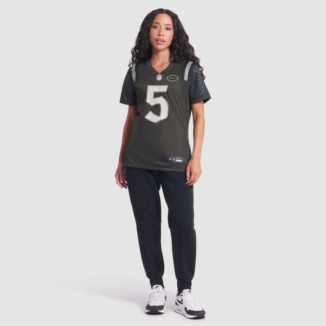 Garrett Wilson New York Jets Nike Women's 2025 Rivalries Collection Game Jersey - Gotham Green Official NFL Team Apparel Football Fan Gear