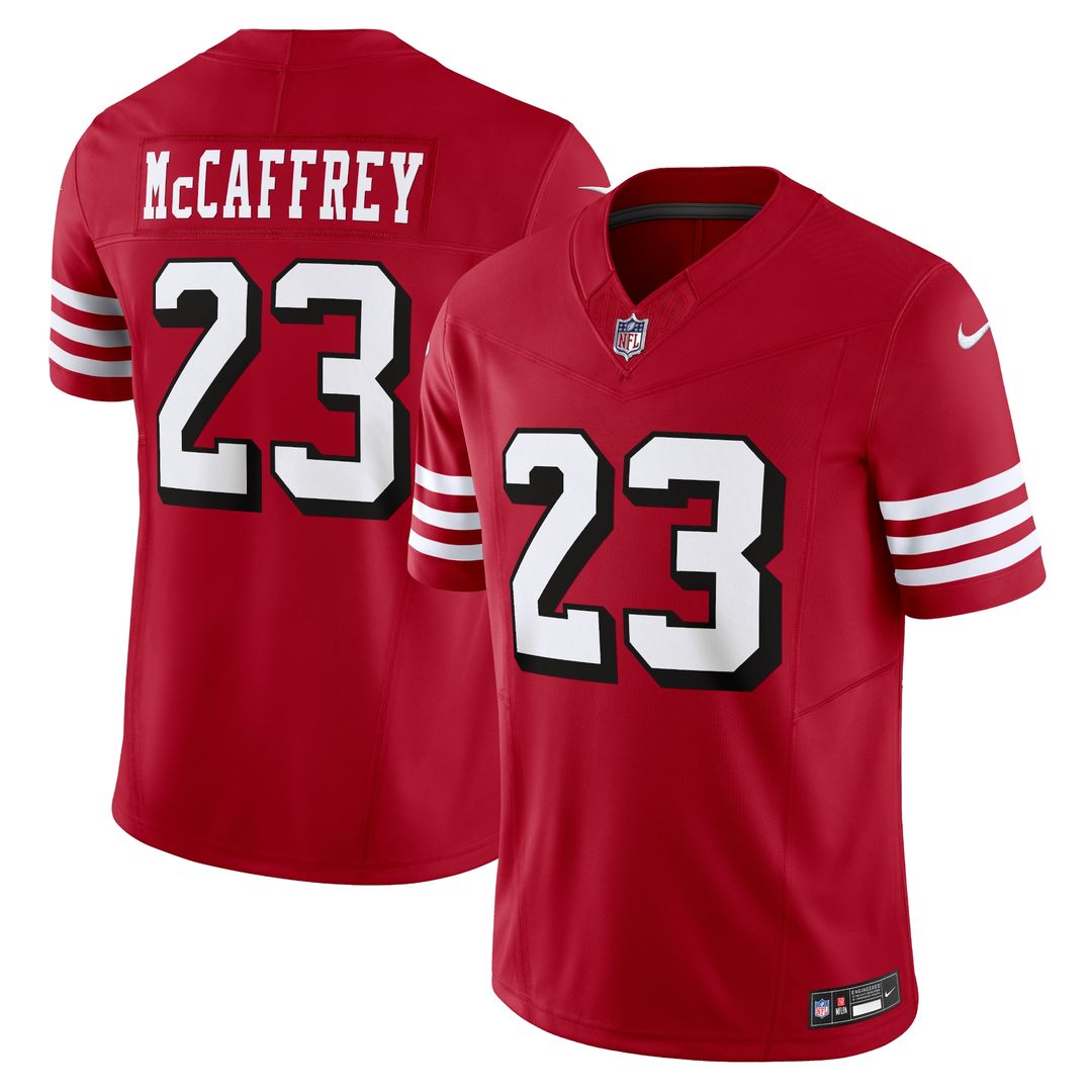 Christian McCaffrey San Francisco 49ers Nike Vapor F.U.S.E. Limited Jersey - Scarlet Official NFL Team Apparel Football Fan Gear