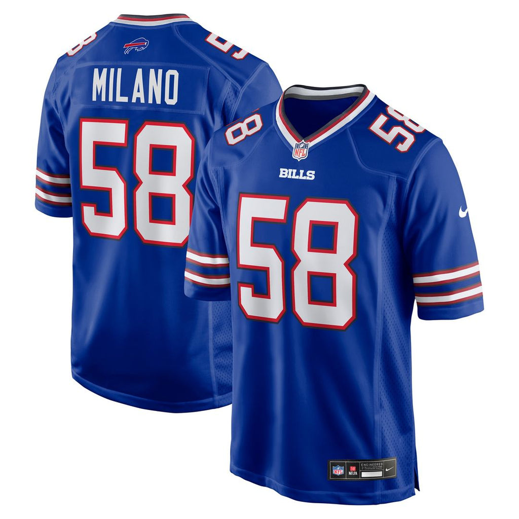 Matt Milano Buffalo Bills Nike Game Player Jersey - Royal Official NFL Team Apparel Football Fan Gear