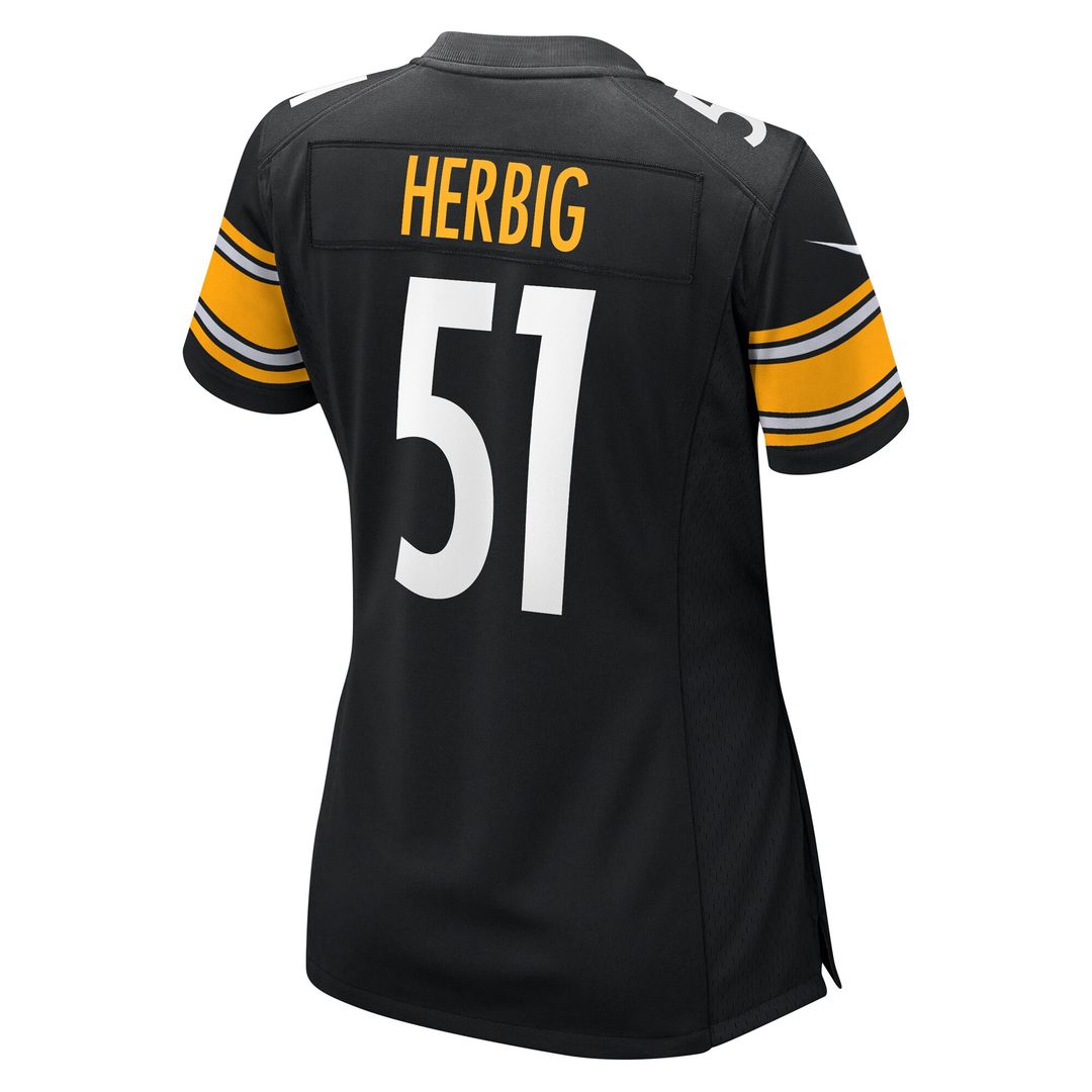 Nick Herbig Pittsburgh Steelers Nike Women's Game Jersey - Black Official NFL Team Apparel Football Fan Gear