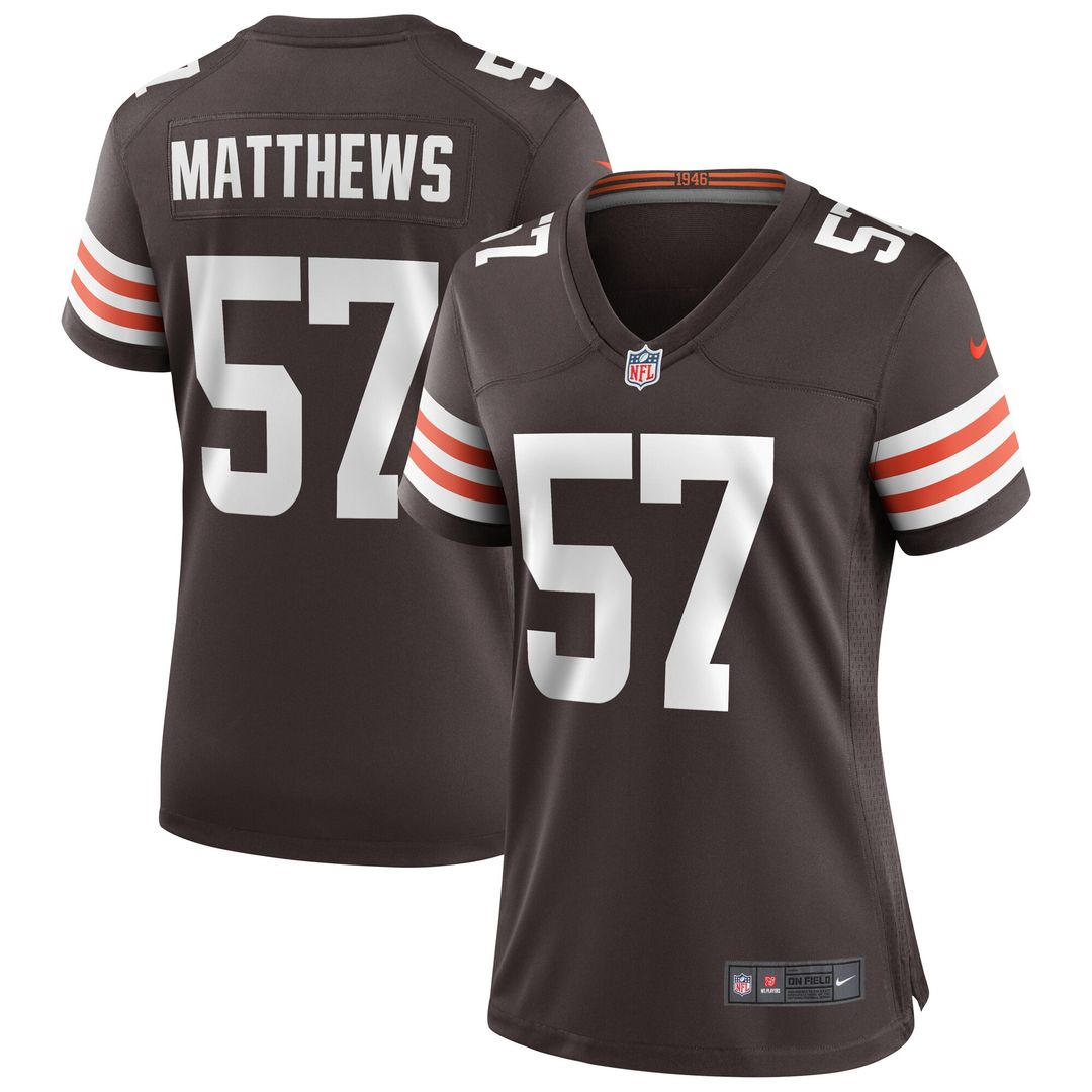 Clay Matthews Cleveland Browns Nike Women's Game Retired Player Jersey - Brown Official NFL Team Apparel Football Fan Gear