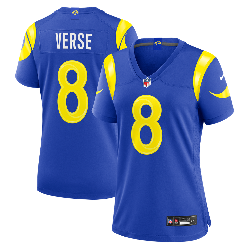 Jared Verse Los Angeles Rams Nike Women's Game Jersey - Royal Official NFL Team Apparel Football Fan Gear
