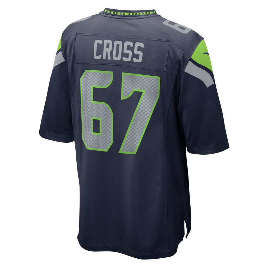 Charles Cross Seattle Seahawks Nike Game Jersey - College Navy Official NFL Team Apparel Football Fan Gear