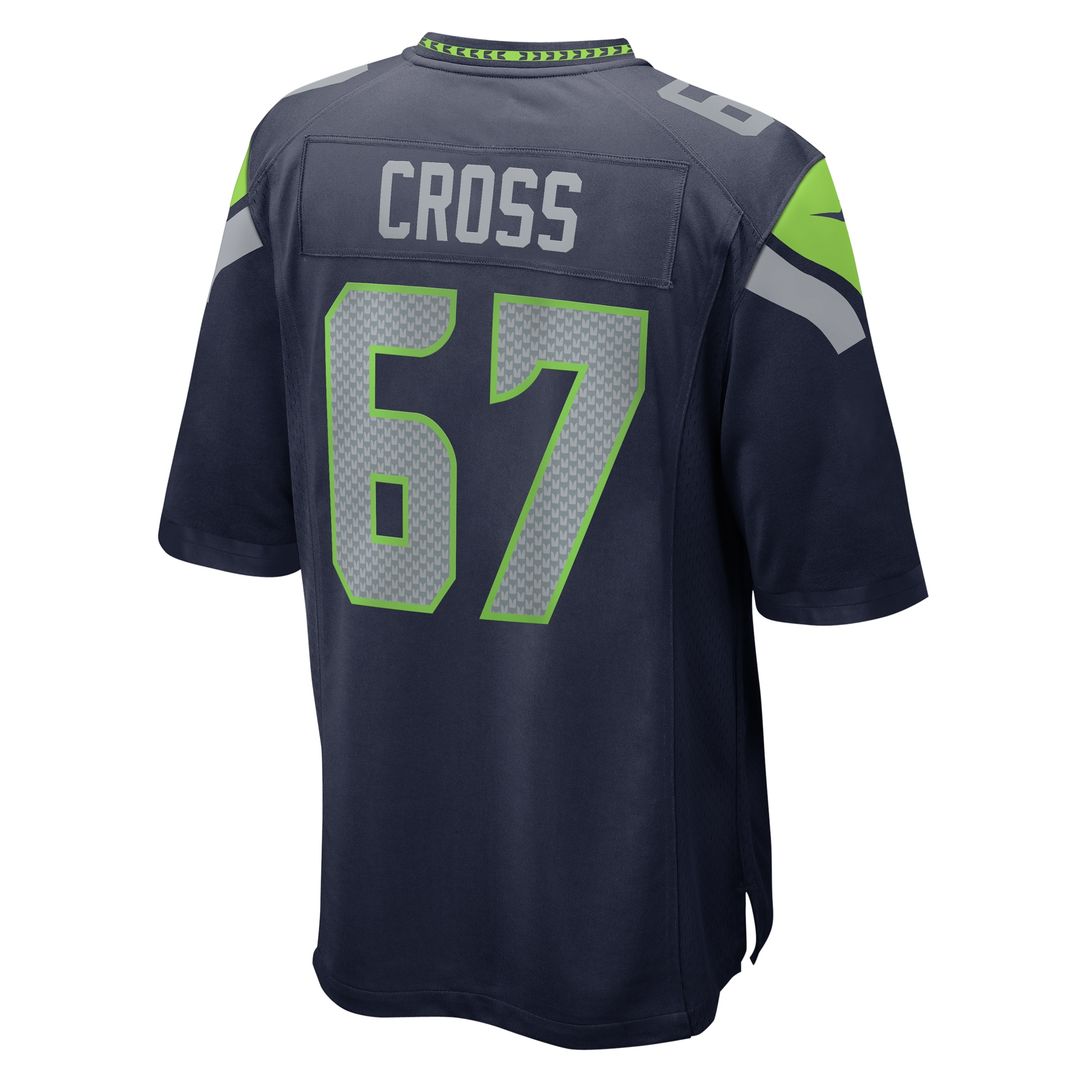 Charles Cross Seattle Seahawks Nike Game Jersey - College Navy Official NFL Team Apparel Football Fan Gear