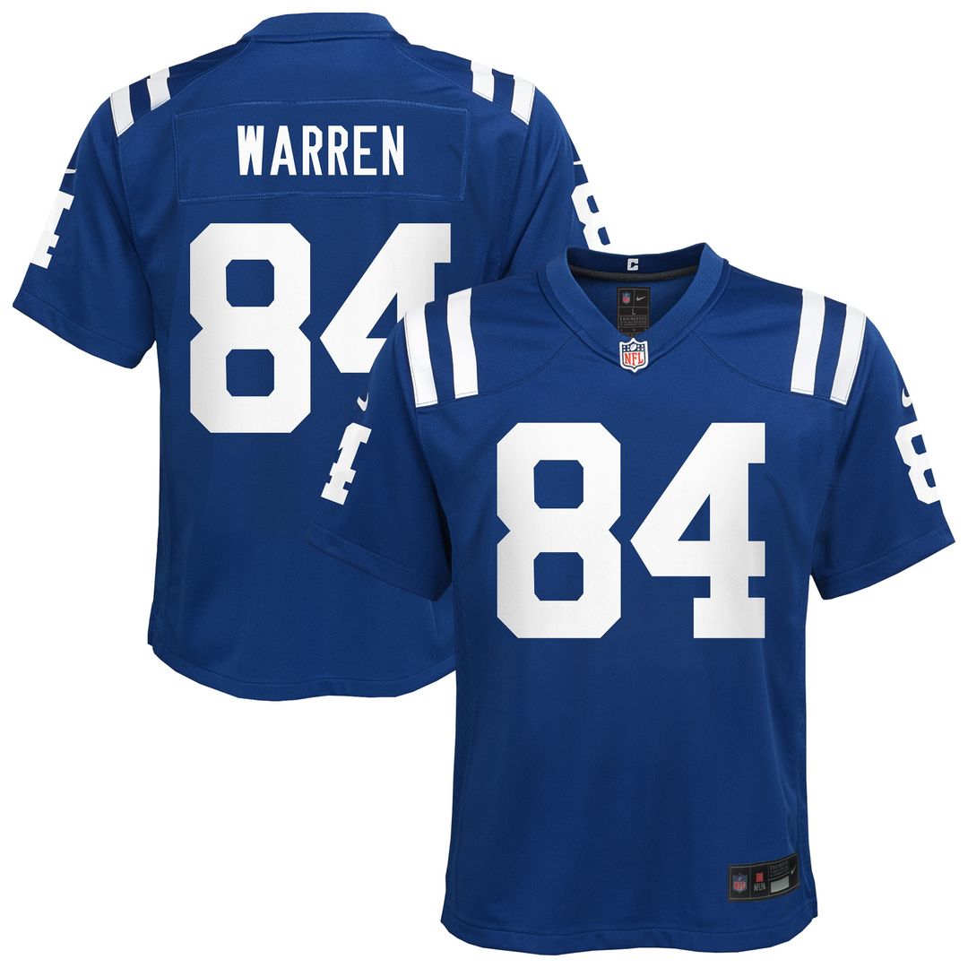 Tyler Warren Indianapolis Colts Nike Youth Team Game Jersey - Royal Official NFL Team Apparel Football Fan Gear