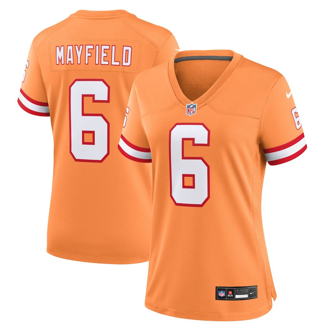 Baker Mayfield Tampa Bay Buccaneers Nike Women's Throwback Game Jersey - Orange Official NFL Team Apparel Football Fan Gear