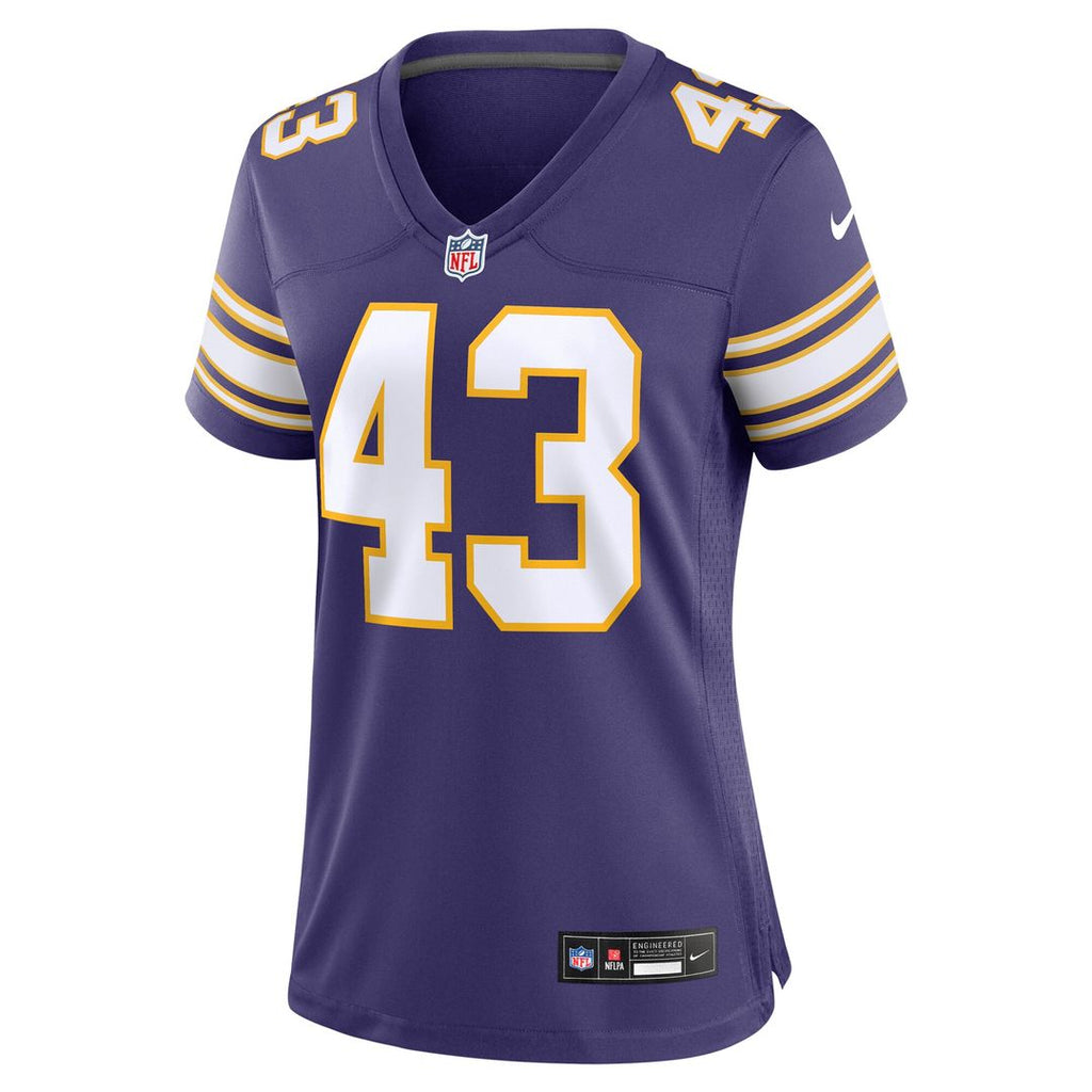 Andrew Van Ginkel Minnesota Vikings Nike Women's Alternate Game Jersey - Purple Official NFL Team Apparel Football Fan Gear