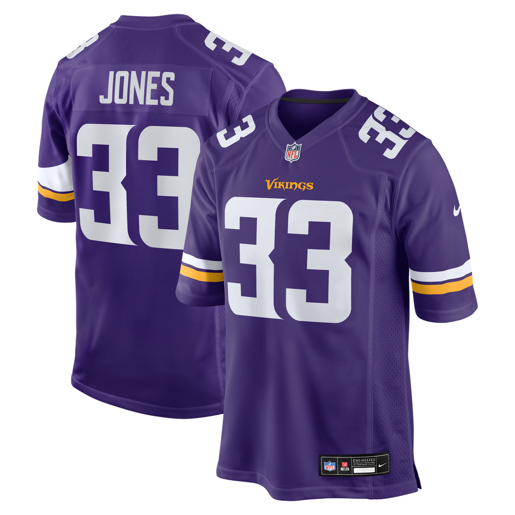 Aaron Jones Minnesota Vikings Nike Game Player Jersey - Purple Official NFL Team Apparel Football Fan Gear
