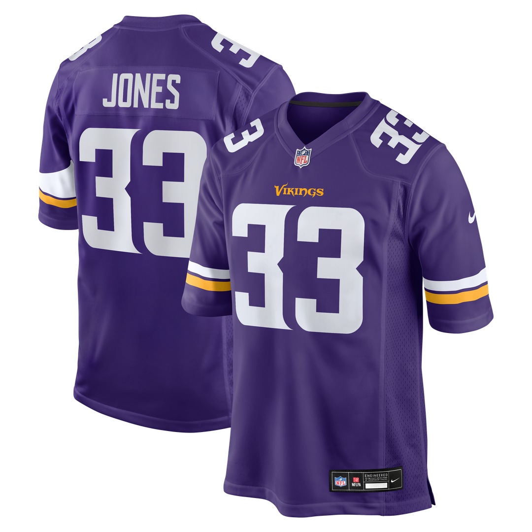 Aaron Jones Minnesota Vikings Nike Game Player Jersey - Purple Official NFL Team Apparel Football Fan Gear