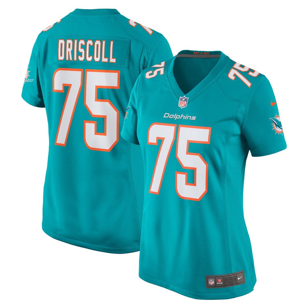 Jack Driscoll Miami Dolphins Nike Women's Team Game Jersey - Aqua Official NFL Team Apparel Football Fan Gear