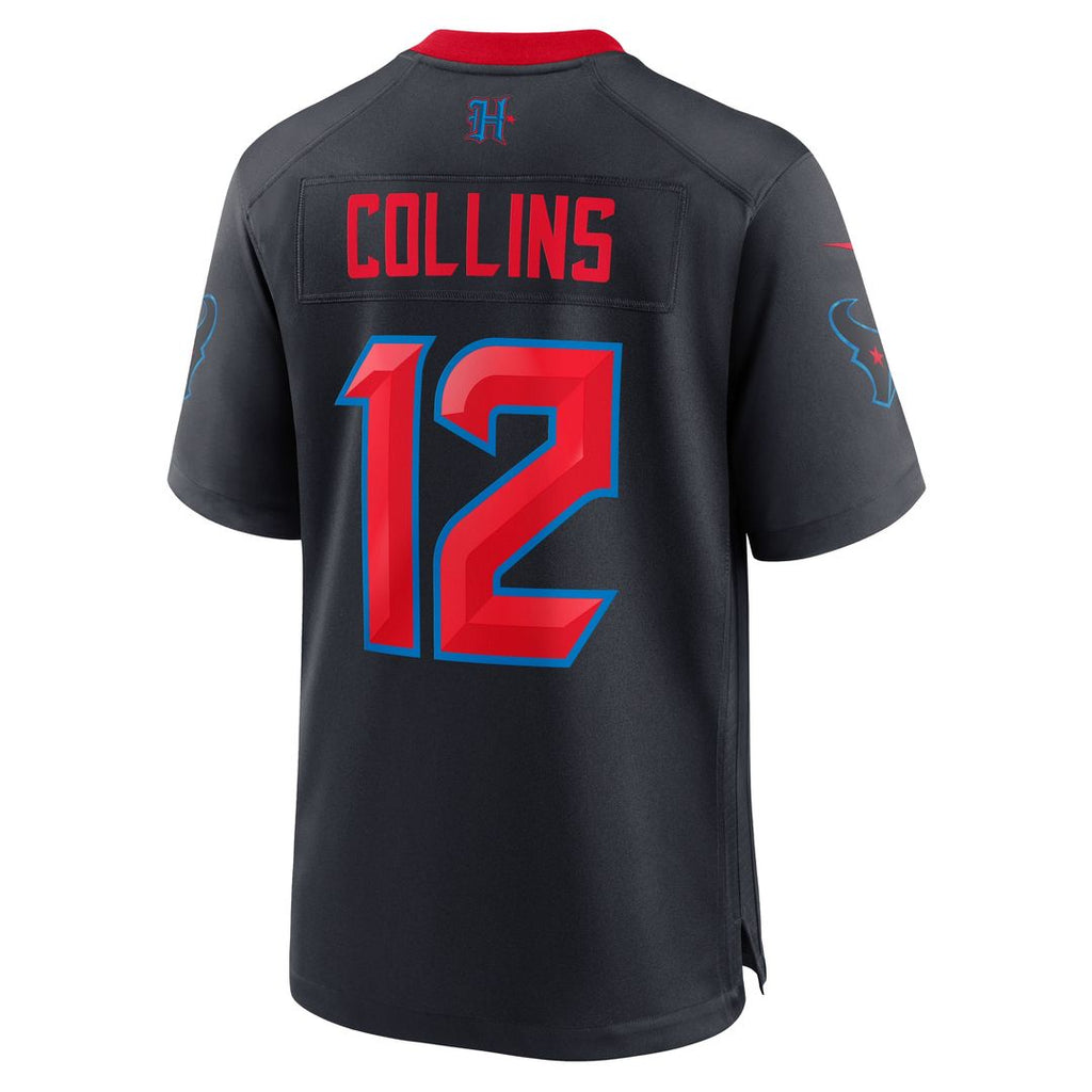 Nico Collins Houston Texans Nike 2nd Alternate Game Jersey - Navy Official NFL Team Apparel Football Fan Gear