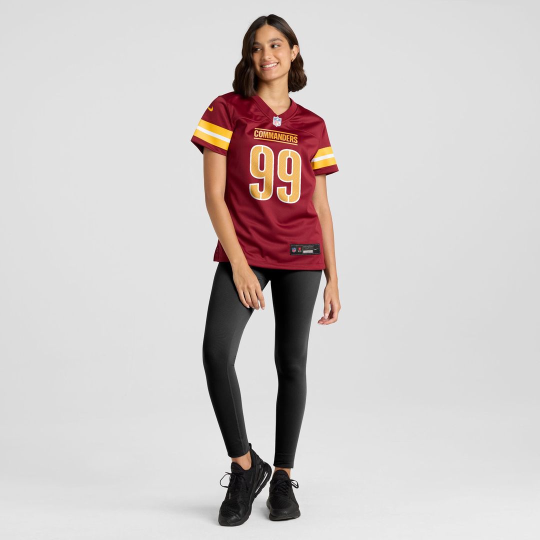 Javon Kinlaw Washington Commanders Nike Women's Team Game Jersey - Burgundy Official NFL Team Apparel Football Fan Gear