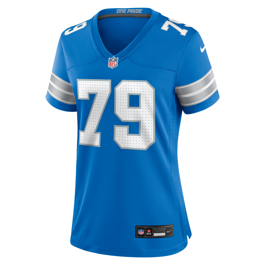 Larry Borom Detroit Lions Nike Women's Team Game Jersey - Blue Official NFL Team Apparel Football Fan Gear