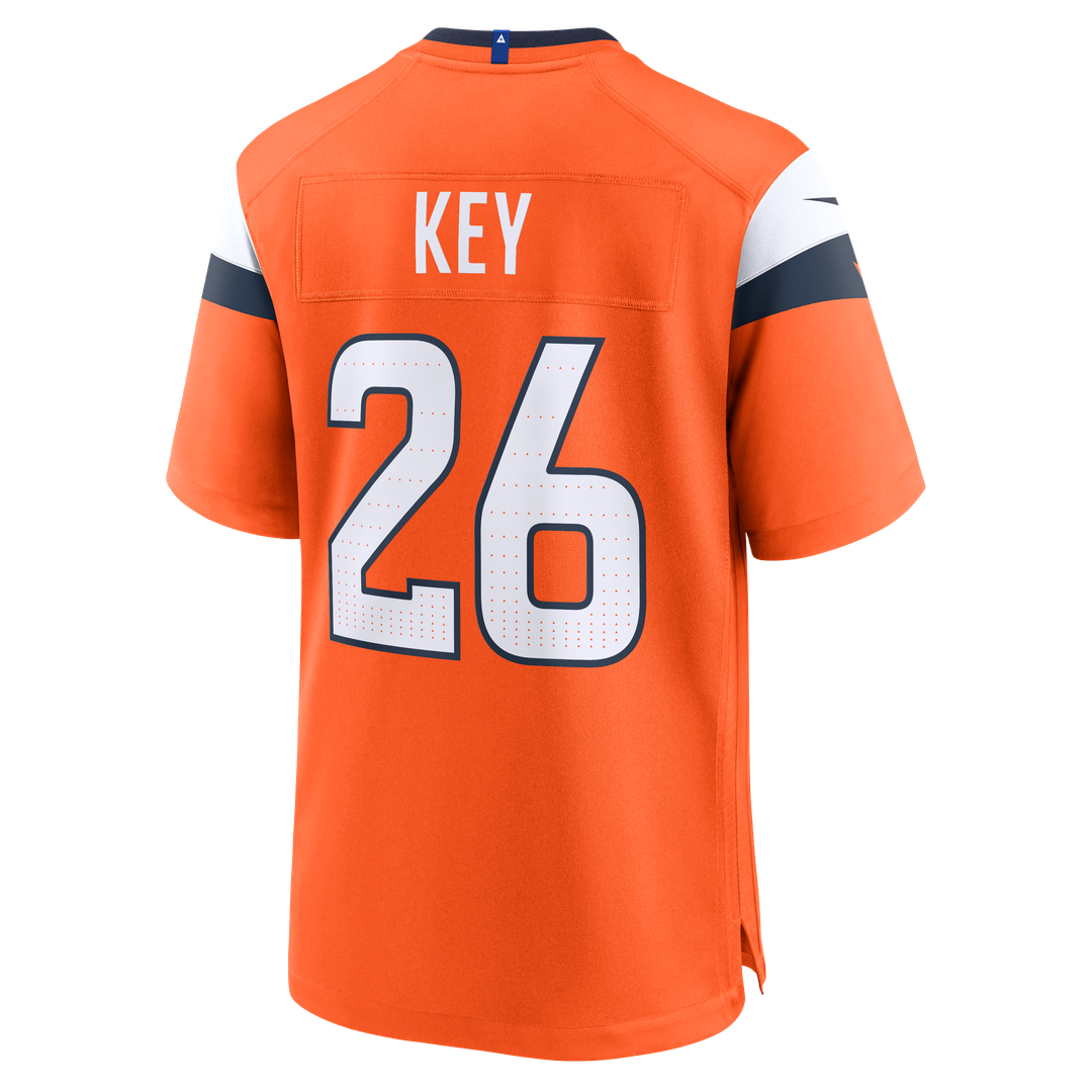 Devon Key Denver Broncos Nike Team Game Jersey - Orange Official NFL Team Apparel Football Fan Gear