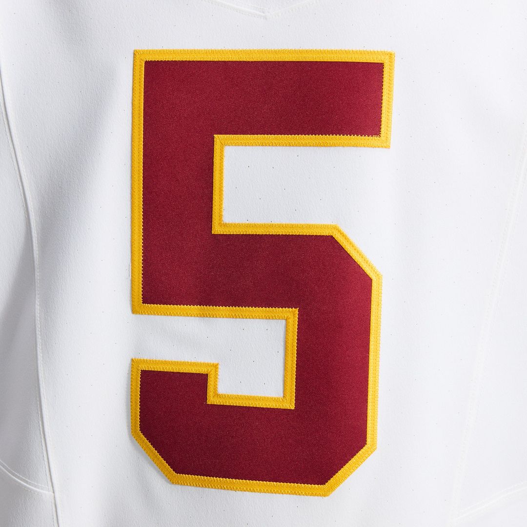 Jayden Daniels Washington Commanders Nike Alternate 2 Super Bowl Era Vapor F.U.S.E. Elite Jersey - White Official NFL Team Apparel Football Fan Gear