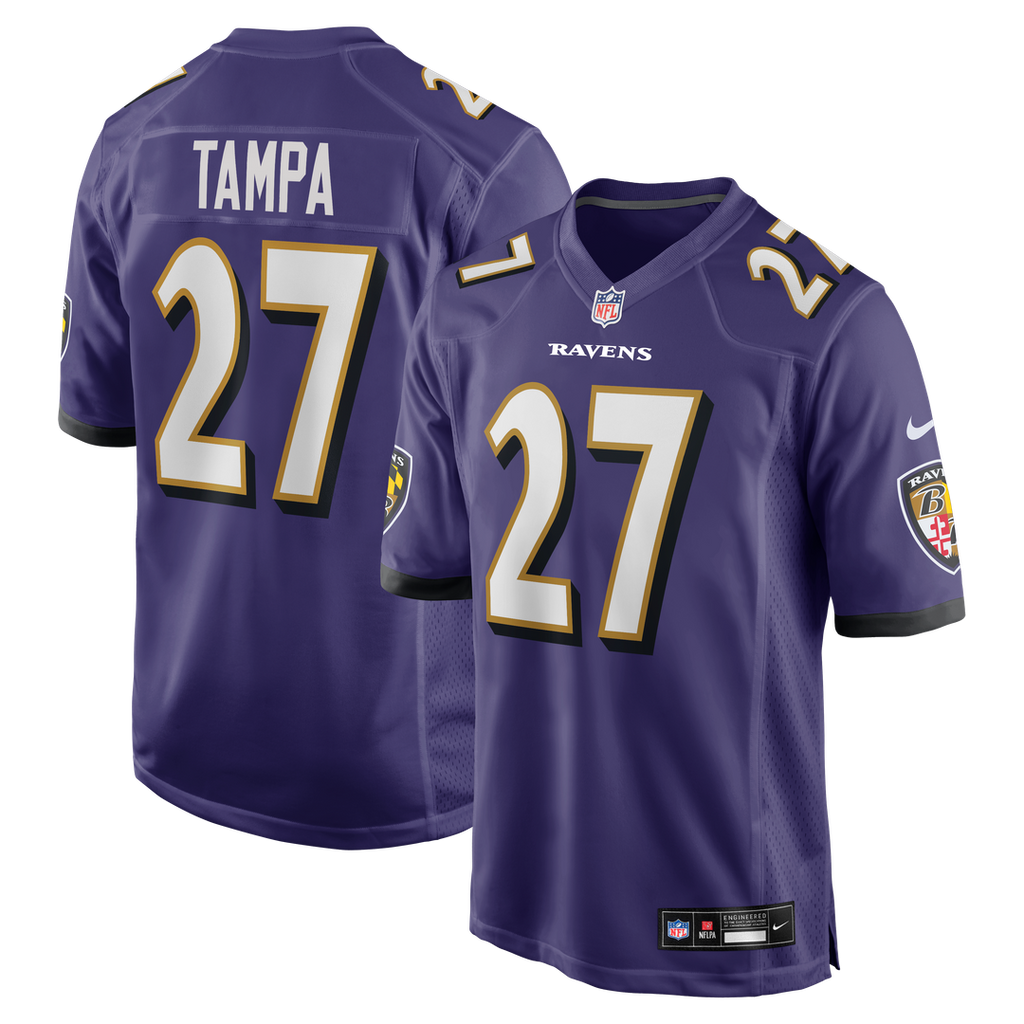 T.J. Tampa Baltimore Ravens Nike Team Game Jersey - Purple Official NFL Team Apparel Football Fan Gear
