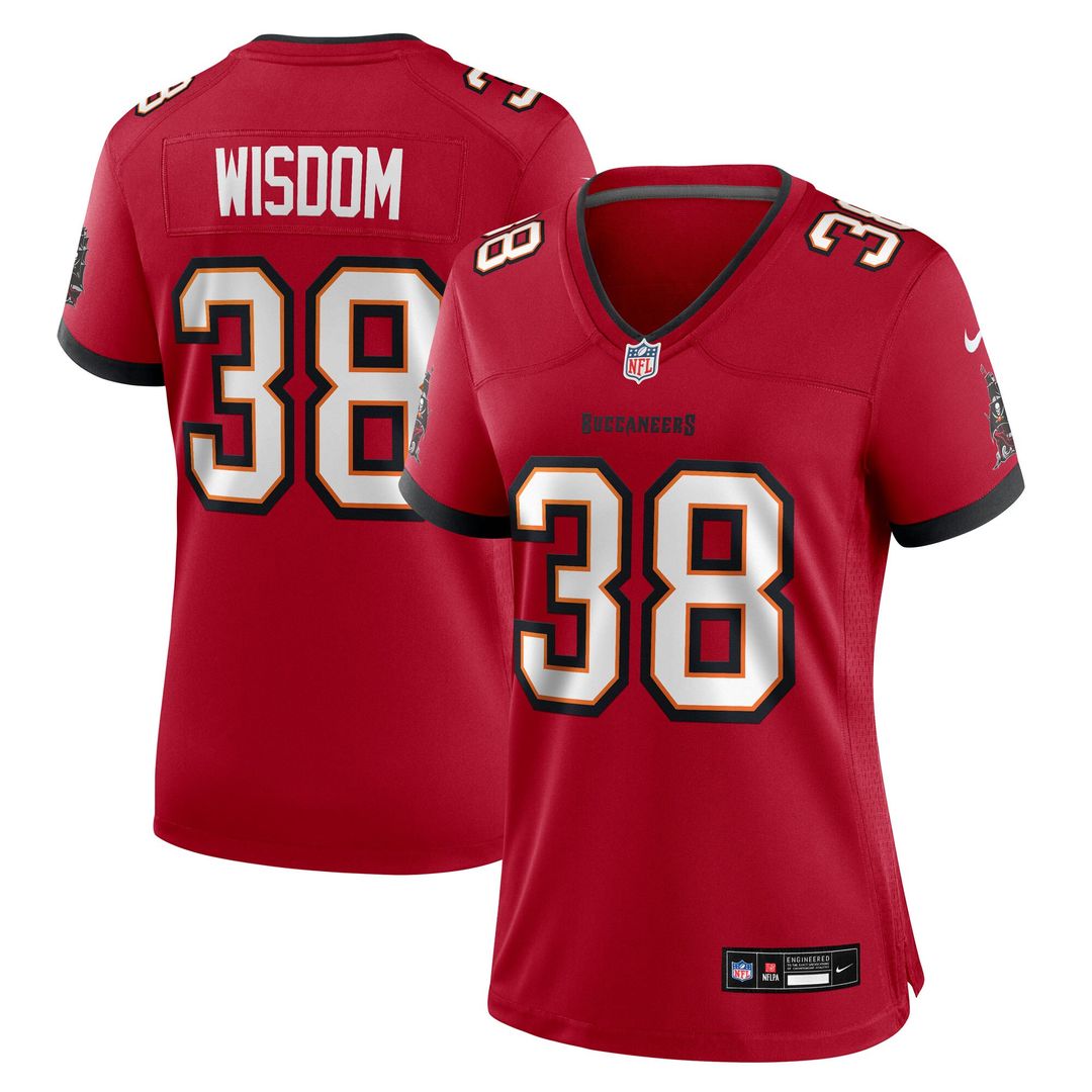 Rashad Wisdom Tampa Bay Buccaneers Nike Women's Team Game Jersey - Red Official NFL Team Apparel Football Fan Gear