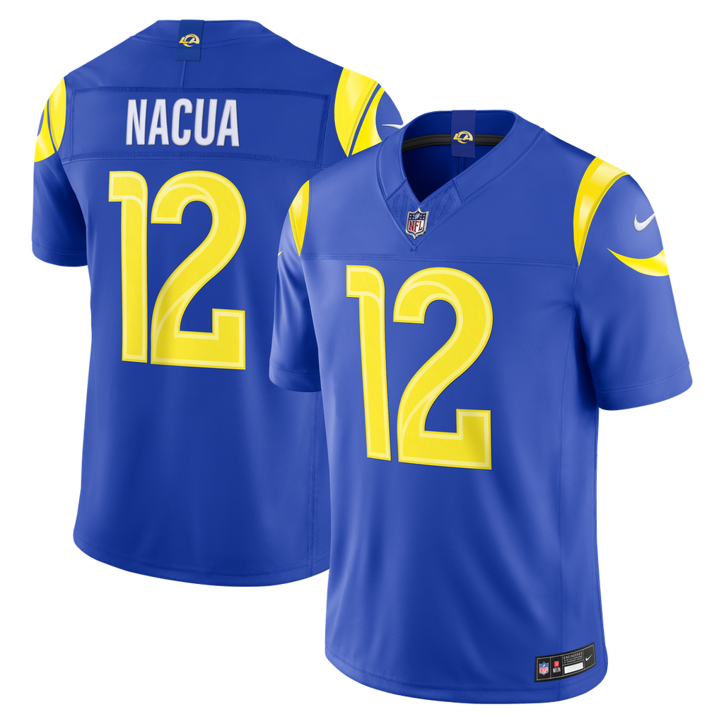 Puka Nacua Los Angeles Rams Nike Vapor F.U.S.E. Stitched Limited Jersey - Royal Official NFL Team Apparel Football Fan Gear