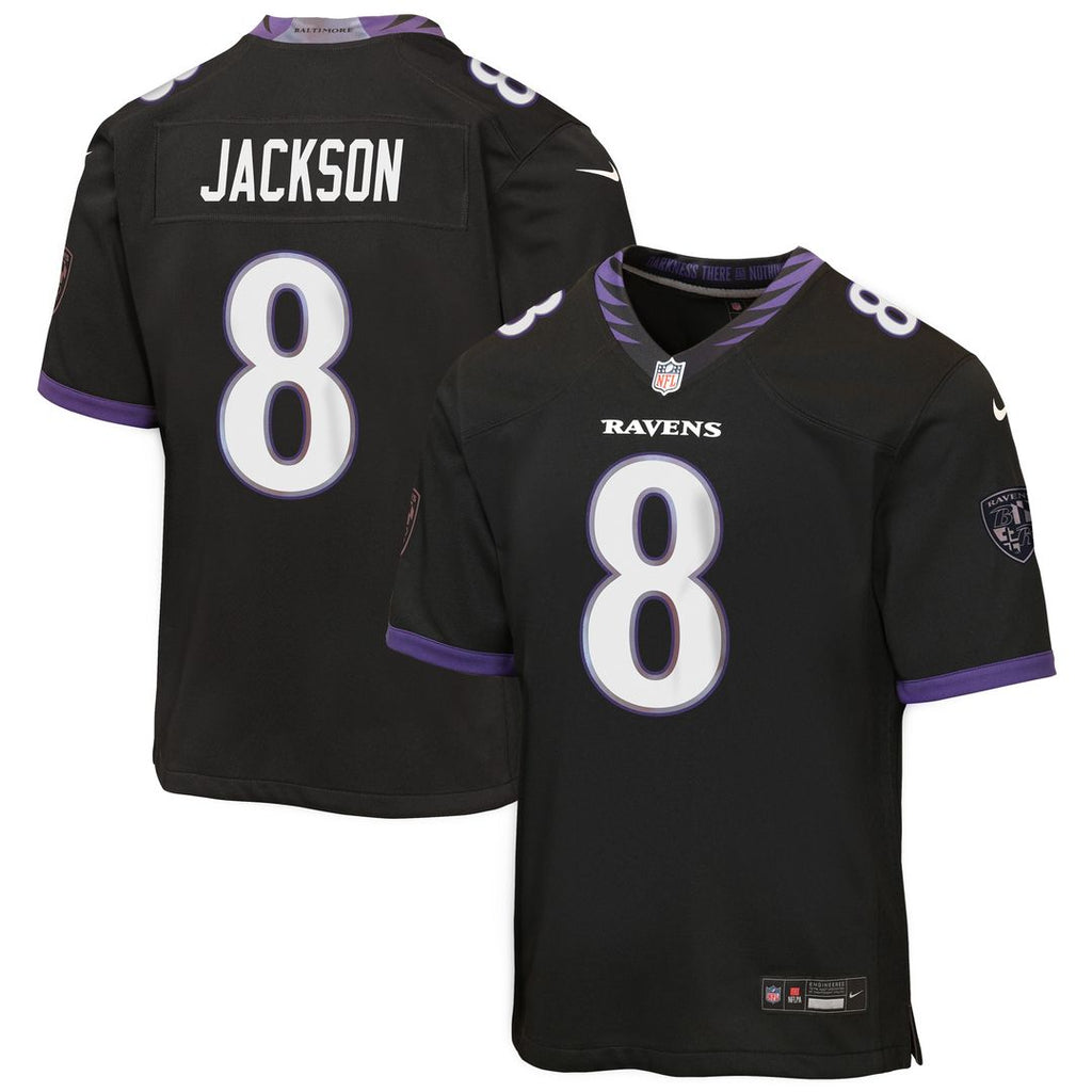 Lamar Jackson Baltimore Ravens Nike Youth Alternate Game Jersey - Black Official NFL Team Apparel Football Fan Gear
