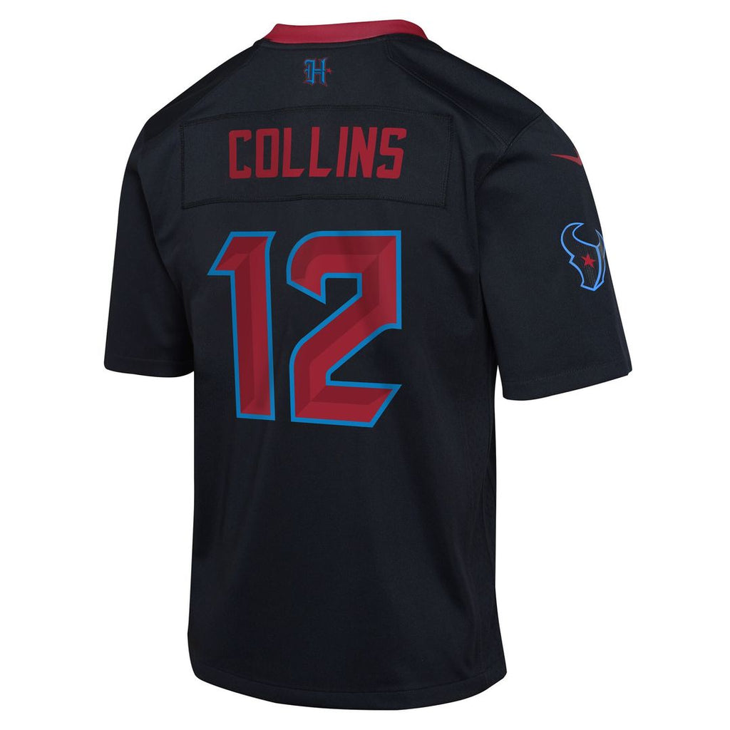 Nico Collins Houston Texans Nike Youth Alternate Game Jersey - Navy Official NFL Team Apparel Football Fan Gear