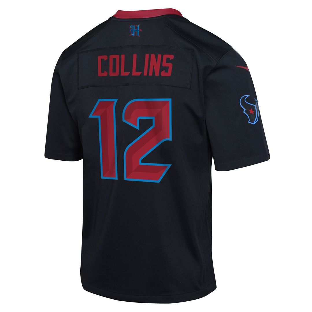 Nico Collins Houston Texans Nike Youth Alternate Game Jersey - Navy Official NFL Team Apparel Football Fan Gear