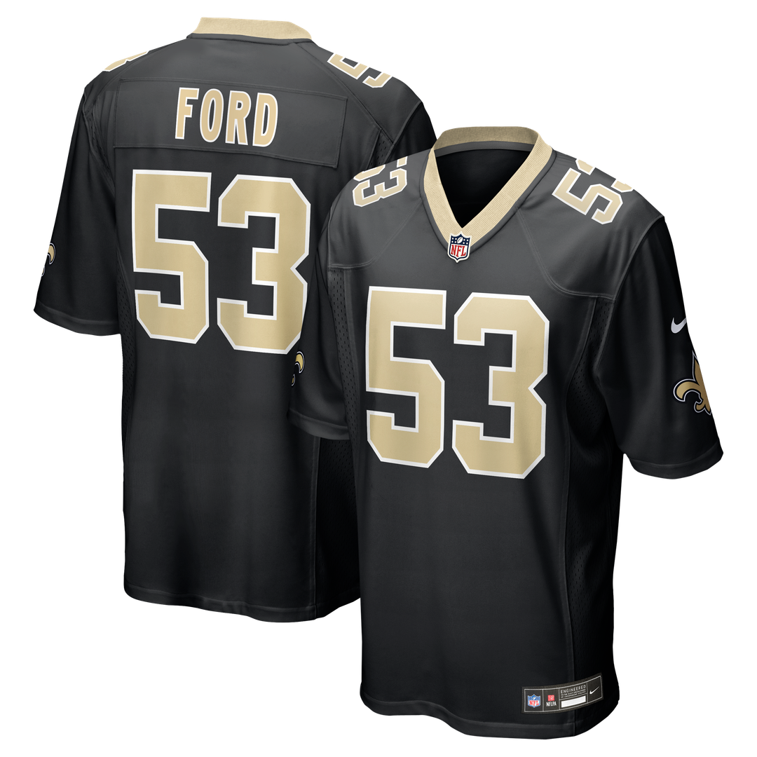 Jaylan Ford New Orleans Saints Nike Game Jersey - Black Official NFL Team Apparel Football Fan Gear