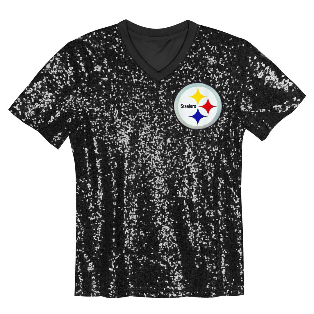 T.J. Watt Pittsburgh Steelers Women's Player Name & Number V-Neck Fashion Jersey - Black Official NFL Team Apparel Football Fan Gear