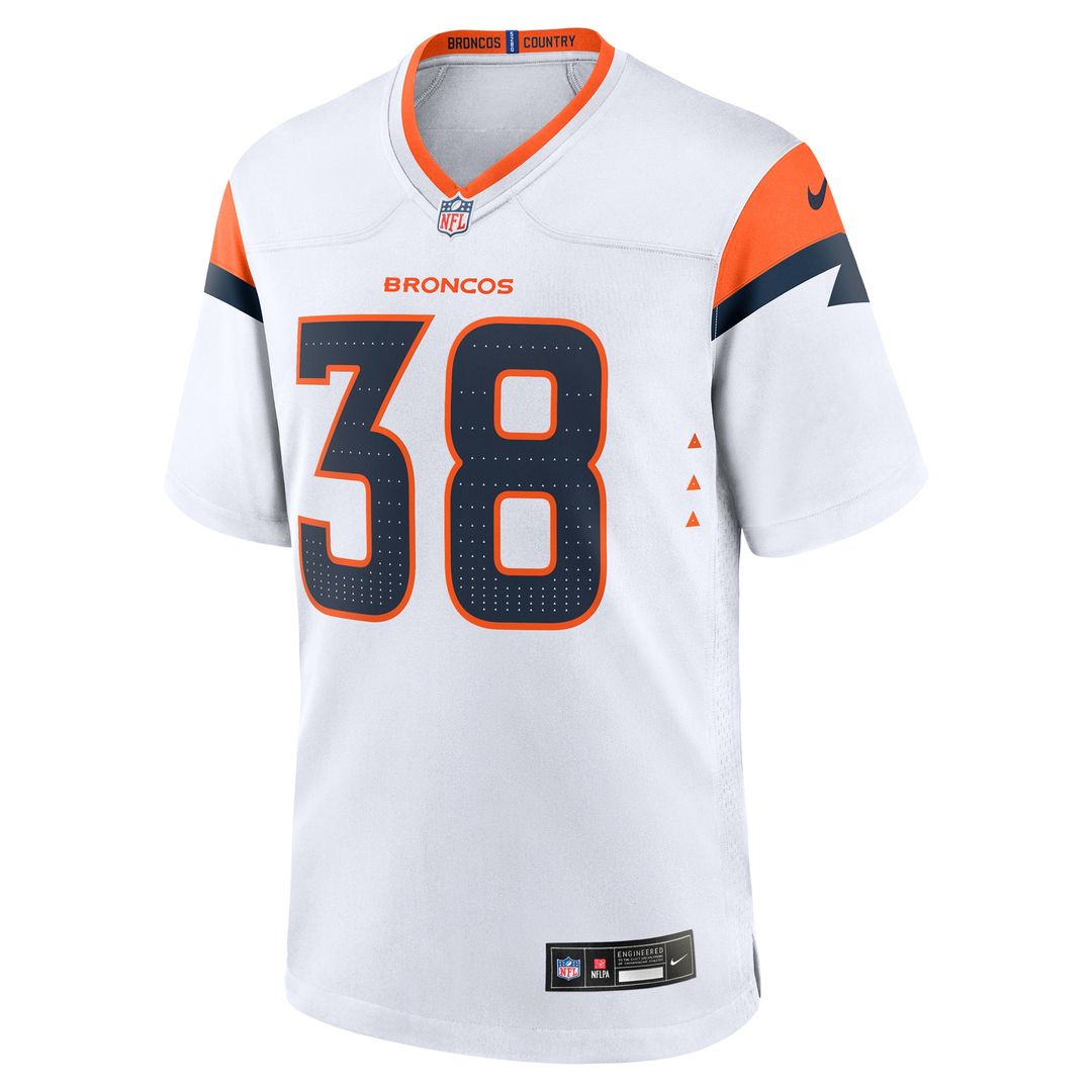 Jaleel McLaughlin Denver Broncos Nike Game Jersey - White Official NFL Team Apparel Football Fan Gear