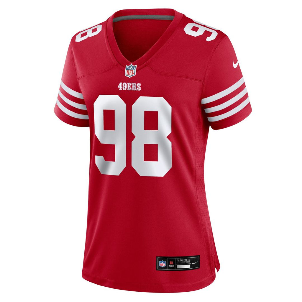 Mykel Williams San Francisco 49ers Nike Women's Team Game Jersey - Scarlet Official NFL Team Apparel Football Fan Gear