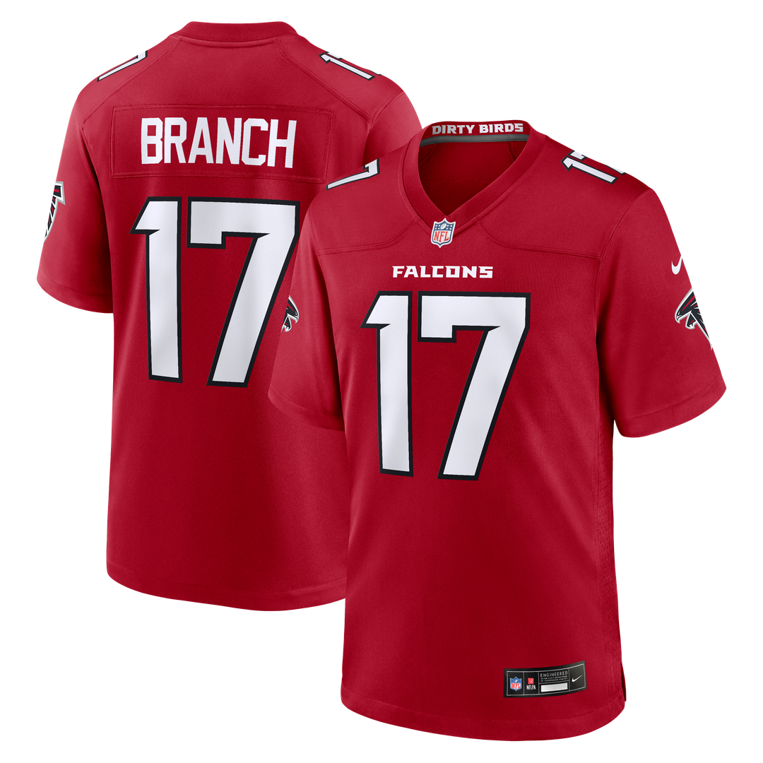 Zachariah Branch Atlanta Falcons Nike Team Game Jersey - Red Official NFL Team Apparel Football Fan Gear