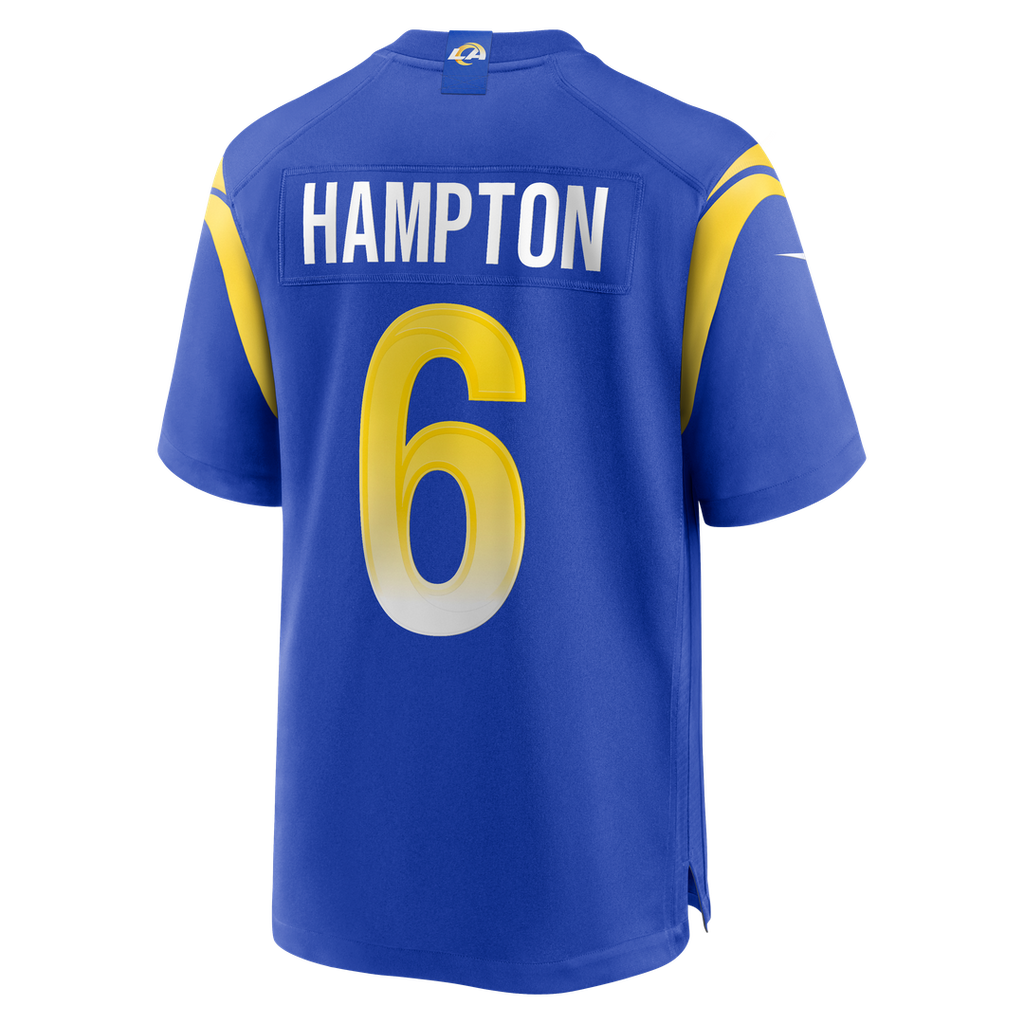 Nick Hampton Los Angeles Rams Nike Team Game Jersey - Royal Official NFL Team Apparel Football Fan Gear