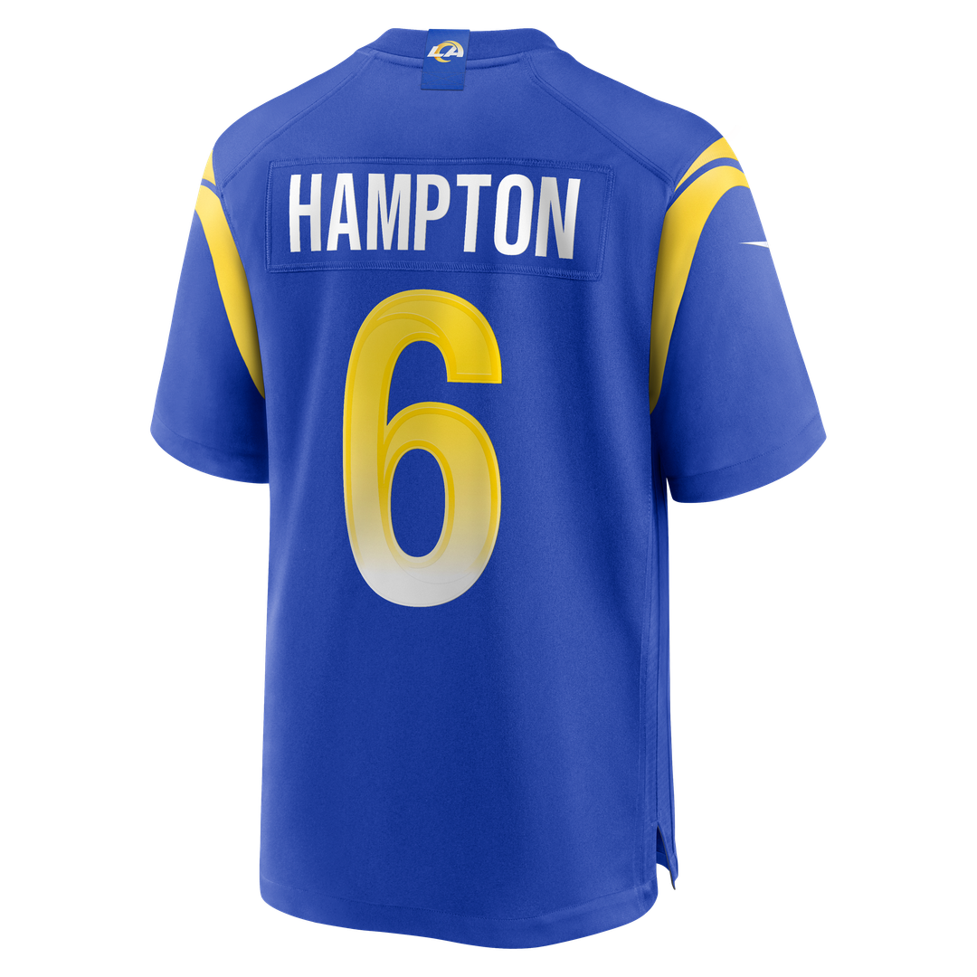 Nick Hampton Los Angeles Rams Nike Team Game Jersey - Royal Official NFL Team Apparel Football Fan Gear