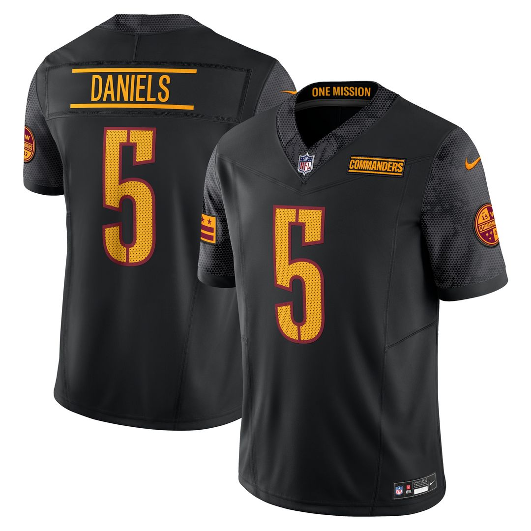 Jayden Daniels Washington Commanders Nike Vapor F.U.S.E. Limited Jersey - Black Official NFL Team Apparel Football Fan Gear