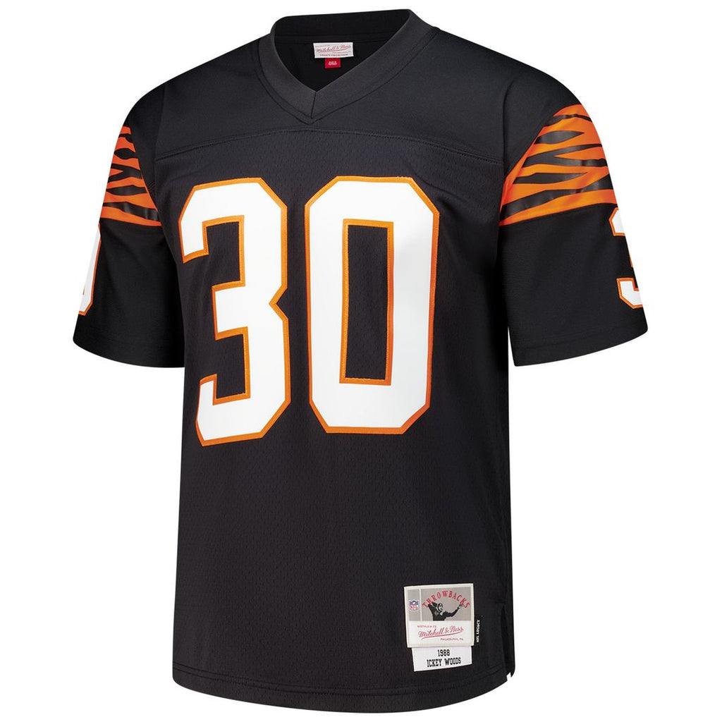 Ickey Woods Cincinnati Bengals Mitchell & Ness 1988 Legacy Replica Jersey - Black Official NFL Team Apparel Football Fan Gear