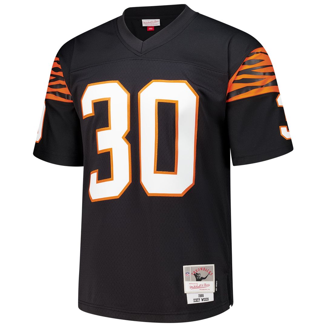 Ickey Woods Cincinnati Bengals Mitchell & Ness 1988 Legacy Replica Jersey - Black Official NFL Team Apparel Football Fan Gear