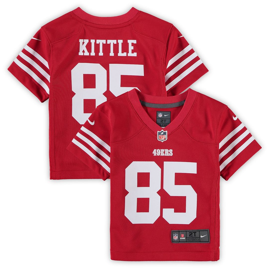George Kittle San Francisco 49ers Nike Toddler Game Jersey - Scarlet Official NFL Team Apparel Football Fan Gear