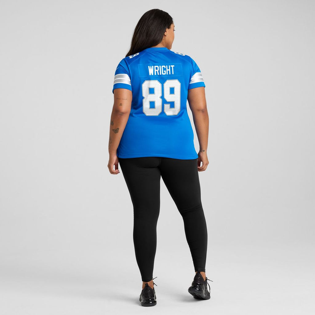 Brock Wright Detroit Lions Nike Women's Team Game Jersey - Blue Official NFL Team Apparel Football Fan Gear