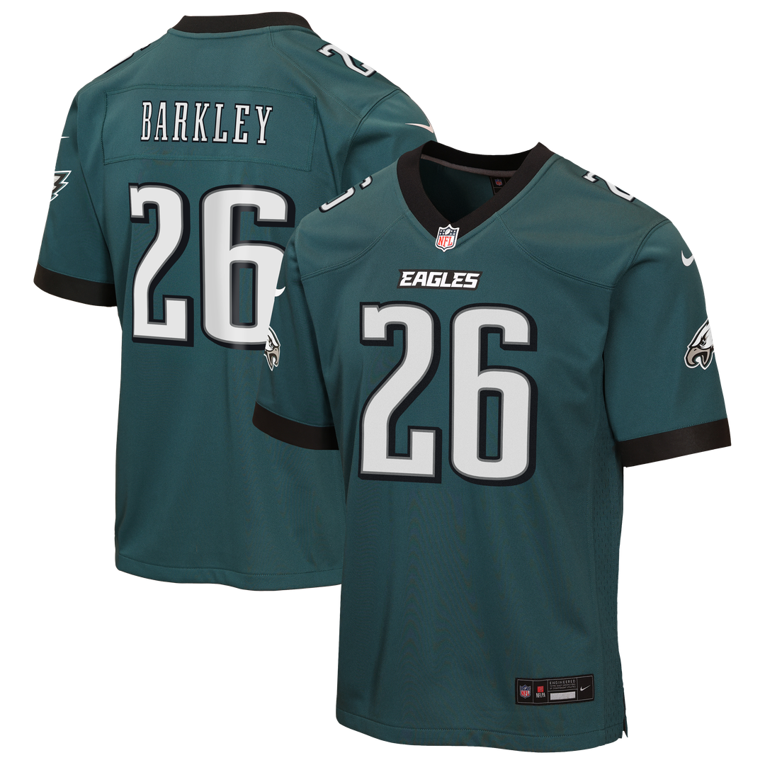 Saquon Barkley Philadelphia Eagles Nike Youth Team Game Jersey - Midnight Green Official NFL Team Apparel Football Fan Gear
