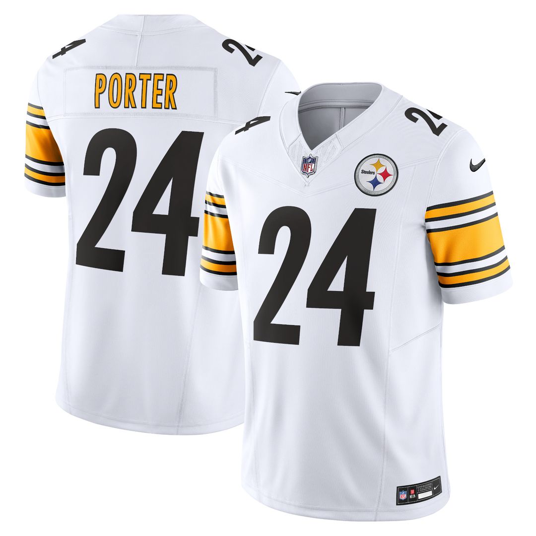 Joey Porter Jr. Pittsburgh Steelers Nike Vapor F.U.S.E. Limited Jersey - White Official NFL Team Apparel Football Fan Gear
